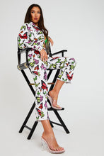 Load image into Gallery viewer, White Butterfly Print Denim Jacket