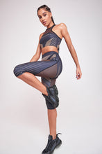 Load image into Gallery viewer, Compression Print Racer Neck Sports Bra