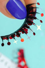 Load image into Gallery viewer, VIAV Red Glitter Eyelashes