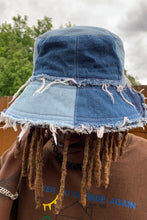 Load image into Gallery viewer, Denim Patchwork Bucket Hat
