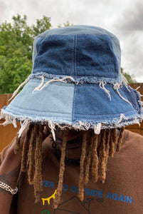 Denim Patchwork Bucket Hat