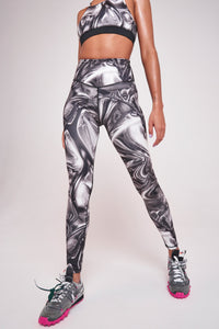 Chrome Print High Waist Leggings