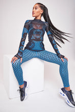 Load image into Gallery viewer, Astrology Print High Neck Mesh Top
