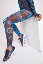 Load image into Gallery viewer, Astrology Checkerboard Print High Waist Leggings
