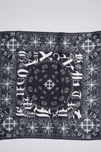 Load image into Gallery viewer, Black &amp; White Gothic Bandana
