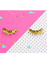 Load image into Gallery viewer, VIAV Gold Holographic Glitter Eyelashes
