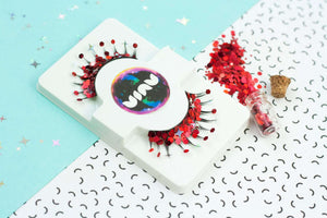 VIAV Red Glitter Eyelashes
