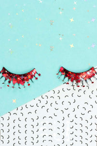 VIAV Red Glitter Eyelashes